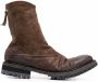 Premiata zip-up leather boots Brown - Thumbnail 1
