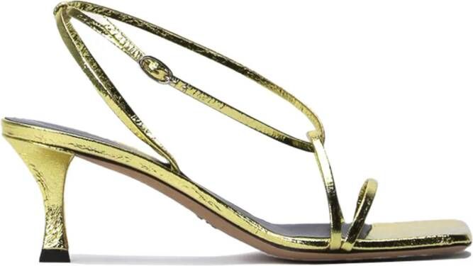Proenza Schouler 60mm metallic-leather sandals Gold