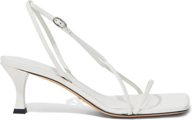 Proenza Schouler 60mm square-toe leather sandals White
