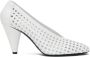 Proenza Schouler 85mm perforated leather pumps White - Thumbnail 1