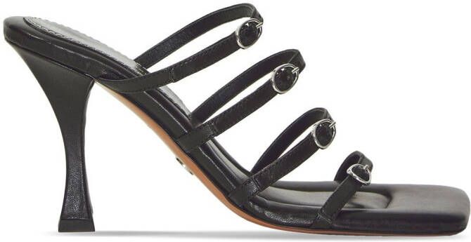 Proenza Schouler 90mm square toe sandals Black