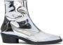 Proenza Schouler Bronco mirrored-finish ankle boots Silver - Thumbnail 1