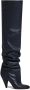 Proenza Schouler Cone Slouch Over The Knee 100mm leather boots Black - Thumbnail 1