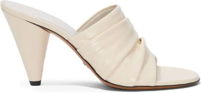 Proenza Schouler Gathered Cone 85mm leather sandals Neutrals