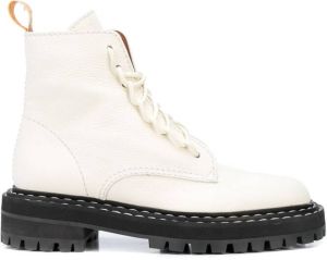 Proenza Schouler lace-up ankle boots White
