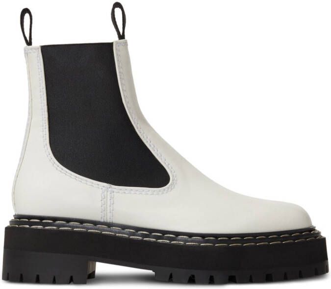 Proenza Schouler lug sole leather Chelsea boots Neutrals