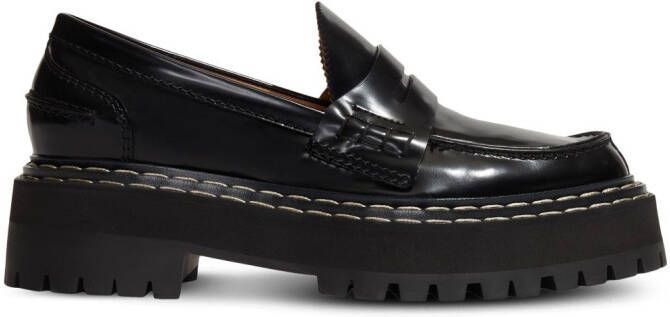 Proenza Schouler lug-sole leather loafers Black