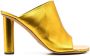 Proenza Schouler metallic 100mm peep-toe mules Yellow - Thumbnail 1
