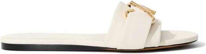 Proenza Schouler Monogram slide sandals White