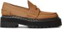 Proenza Schouler penny-slot leather platform loafers Brown - Thumbnail 1