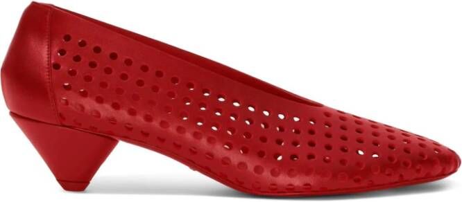 Proenza Schouler Perforated Cone 40mm pumps Red