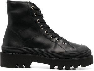 Proenza Schouler platform lace-up boots BLACK+OUTSOLE BLACK