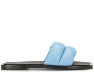 Proenza Schouler Puffy quilted leather slides Blue