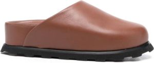 Proenza Schouler round-toe leather mules Brown