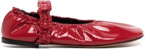 Proenza Schouler ruched-strap ballerina shoes Red