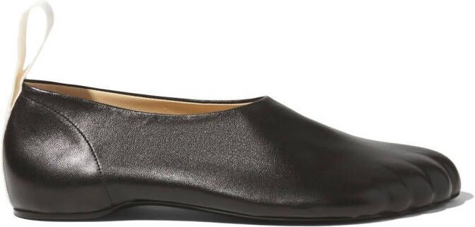 Proenza Schouler Sculpt leather slippers Black