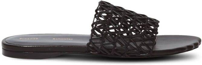 Proenza Schouler Sculpt woven slide sandals Black