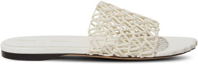 Proenza Schouler Sculpt woven slide sandals White