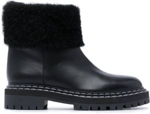 Proenza Schouler shearling ankle boots BLACK