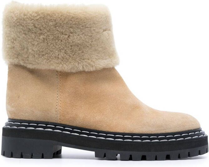 Proenza Schouler shearling ankle boots Brown