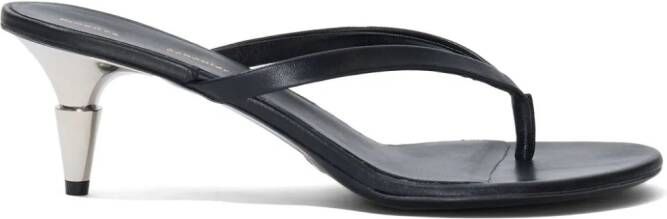 Proenza Schouler Spike 65mm leather thong sandals Black