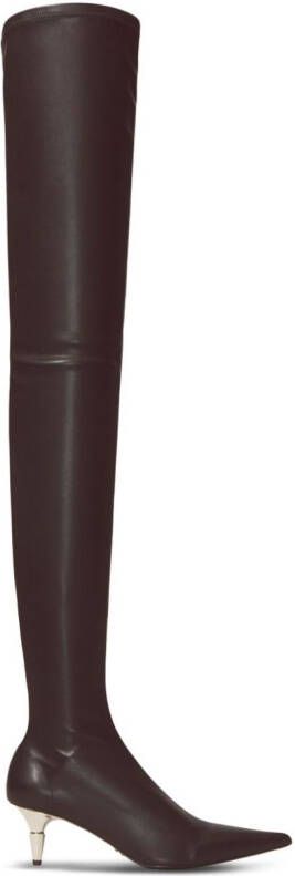 Proenza Schouler Spike over-the-knee leather boots Brown