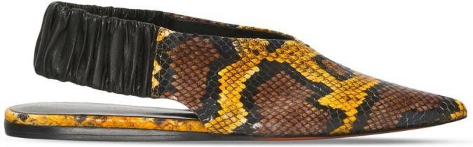 Proenza Schouler Spike slingback slippers Brown