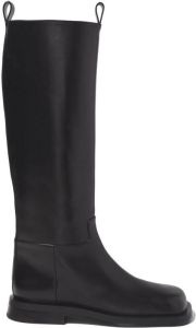 Proenza Schouler square-toe leather boots Black