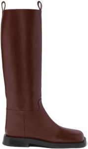 Proenza Schouler square toe riding boots Brown