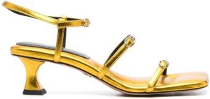 Proenza Schouler strappy metallic 70mm sandals Yellow