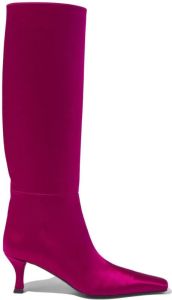 Proenza Schouler Trap satin knee-length boots Purple
