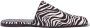 Proenza Schouler Trap zebra jacquard slippers White - Thumbnail 1