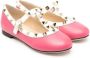 Prosperine Kids stud-detail leather ballerina shoes Pink - Thumbnail 1