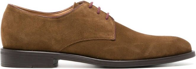 PS Paul Smith almond-toe derby shoes Brown
