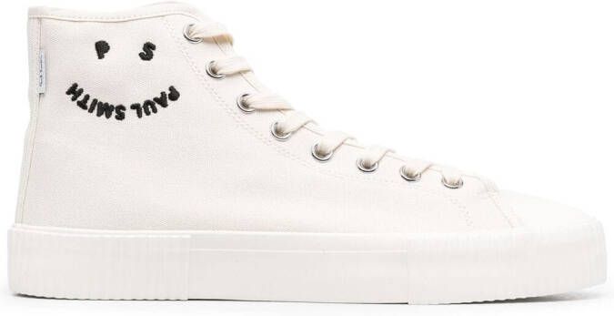 PS Paul Smith embroidered-logo sneakers Neutrals