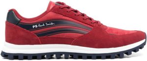 PS Paul Smith logo-print suede-trim sneakers Red