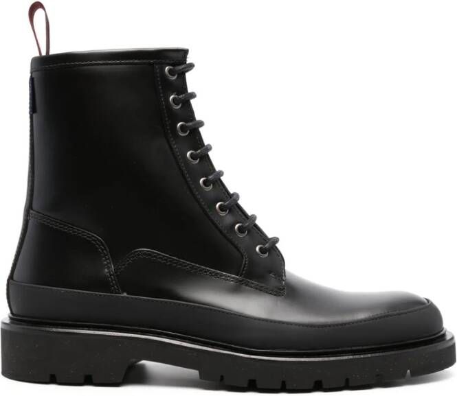 PS Paul Smith logo-tag leather boots Black