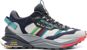 PS Paul Smith stripe-detail panelled sneakers Grey