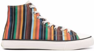 PS Paul Smith striped high-top sneakers Orange