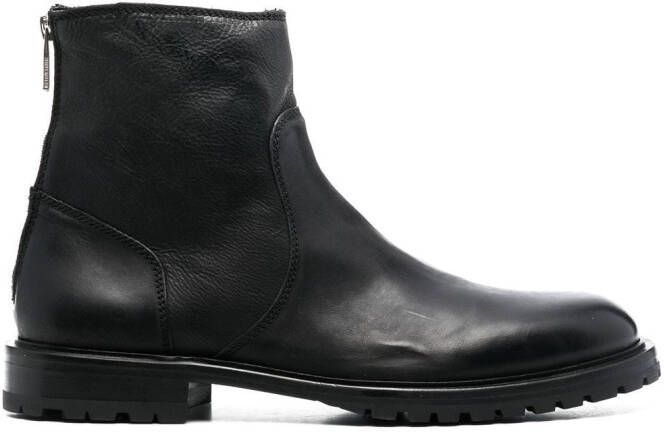 PS Paul Smith zip-up leather boots Black