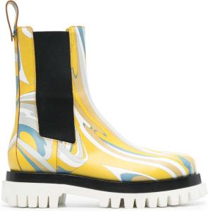 PUCCI abstract-print boots Yellow