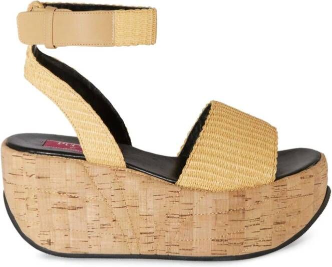 PUCCI cork platform sole sandals Neutrals