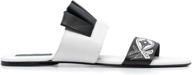 PUCCI embroidered-detail slides Black