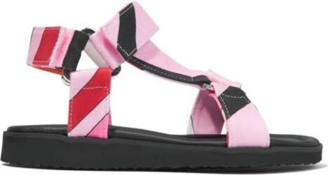 PUCCI Junior abstract-print flat sandals Pink