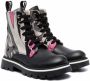 PUCCI Junior abstract-print leather boots Black - Thumbnail 1
