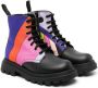 PUCCI Junior Iride-print leather boots Black - Thumbnail 1