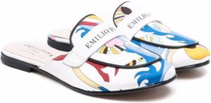 PUCCI Junior slip-on graphic-print sandals White