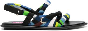 PUCCI Marmo-print flat sandals Blue