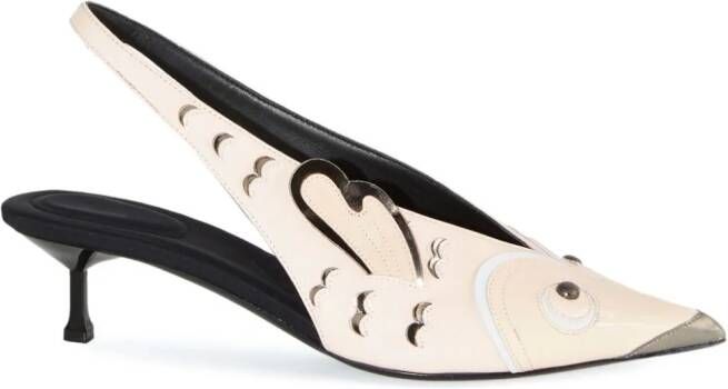 PUCCI studded leather slingback pumps Pink