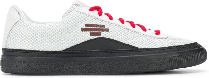 PUMA contrast lace-up sneakers Grey
